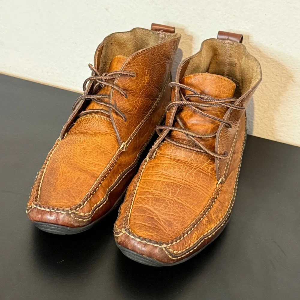 LL Bean Signature Jackman Ranger Moccasin Chukka Boots Mens 11.5 Brown Leather